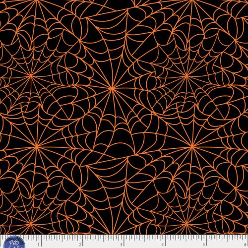 Midnight Masquerade Spider Web Allover - Black/Orange