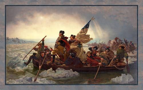 Washington's Crossing Leutze Artwork - Patriotic Panel