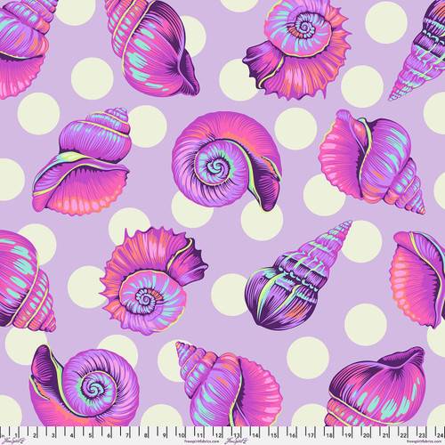 Floral Reef Backing Fabric - Big Shelly - Ultraviolet