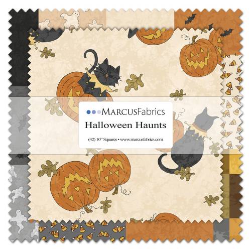 Halloween Haunts - Precut 10in Squares - 42pcs