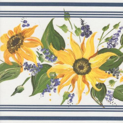 Summer Solstice 18" Toweling White Sunflowers