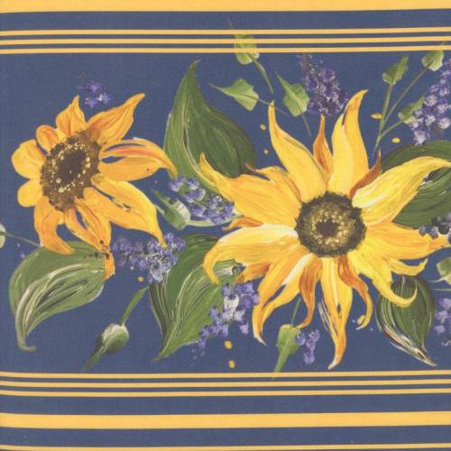 Summer Solstice 18" Toweling Nautical Blue Sunflower