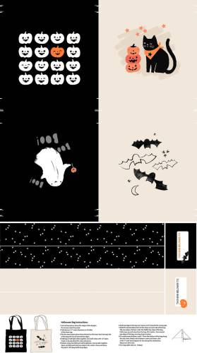 Sweet Treats Bag Panel Black - Glow-In-The-Dark