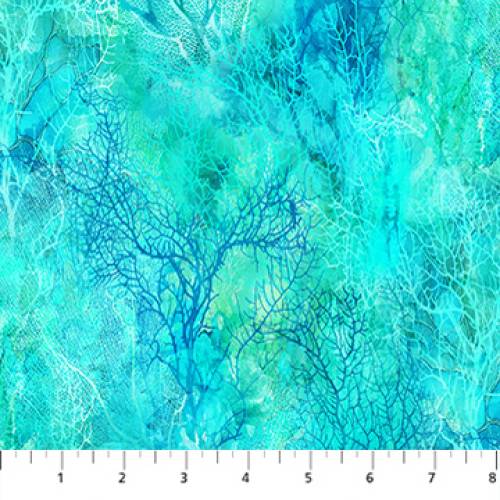Coral Reef Coral Texture Turq Multi