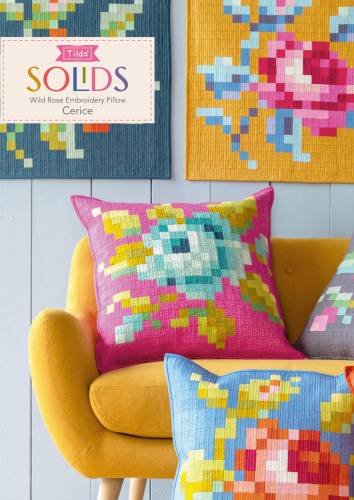 Wild Rose Embroidery Pillow - Cerice