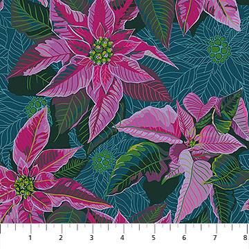 Cozy Christmas Poinsettia Flourish