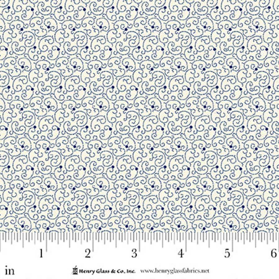 Seasonal Shirtings Swirly Dot Blue