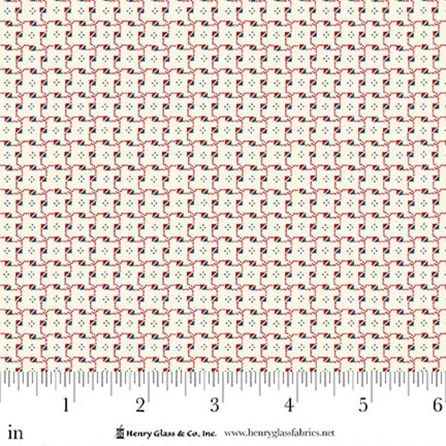 Seasonal Shirtings Triangles Red/Blue