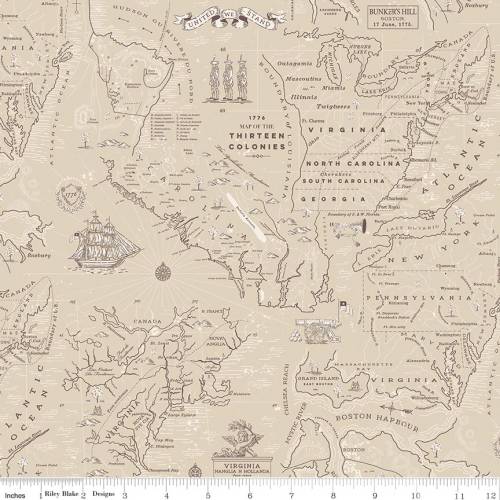 Independence Colonial Map Beige