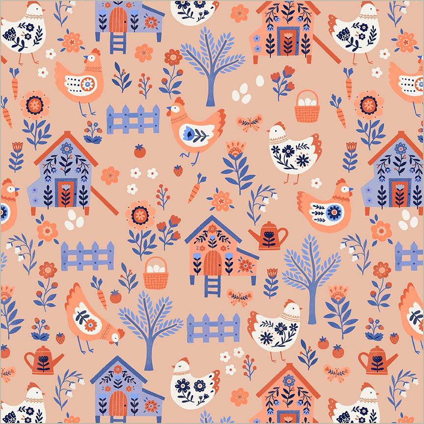 Folky Chicken Chicken Co-op - Peach