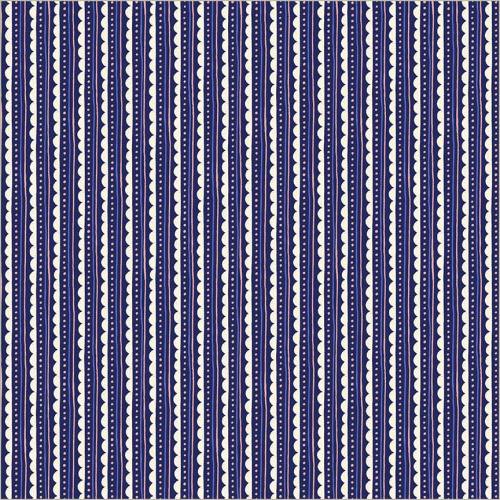 Folky Chicken Scallop Edge - Indigo
