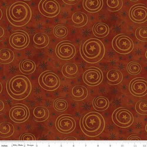 Spooky Stars and Swirls Rusty Oak