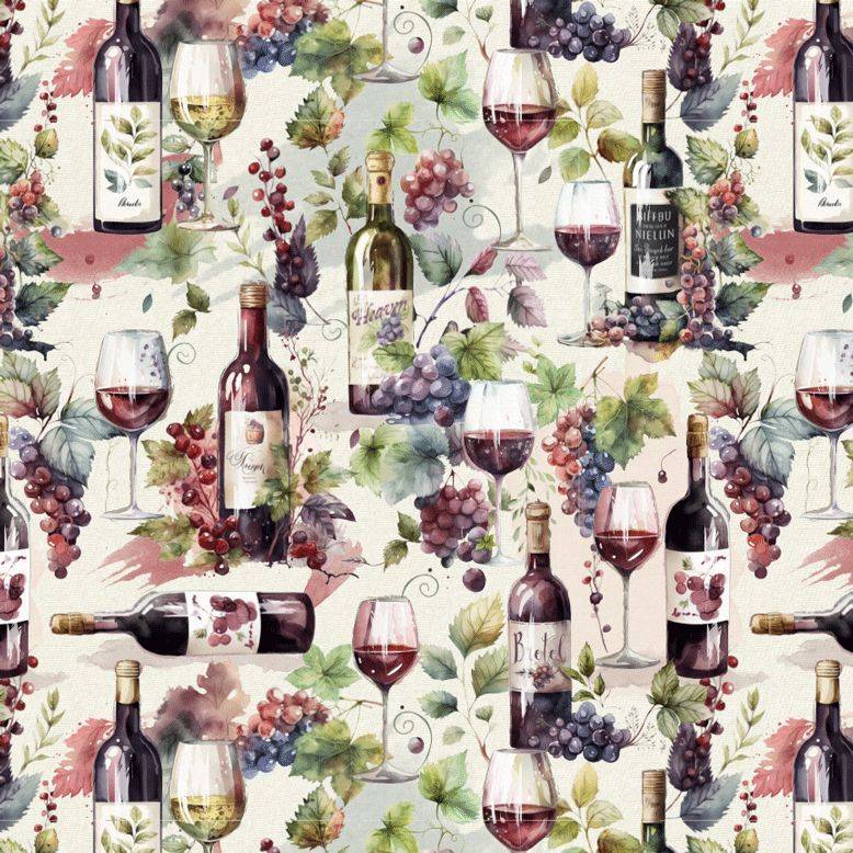 Wine Tasting Wine Bottles & Glasses - Multi