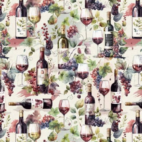 Wine Tasting Wine Bottles & Glasses - Multi