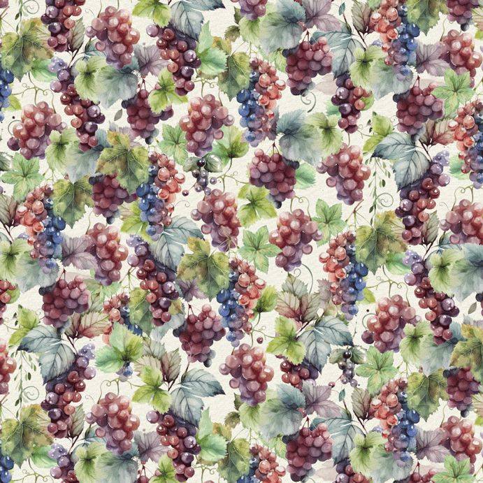 Wine Tasting Grapes With Leaves - cCream