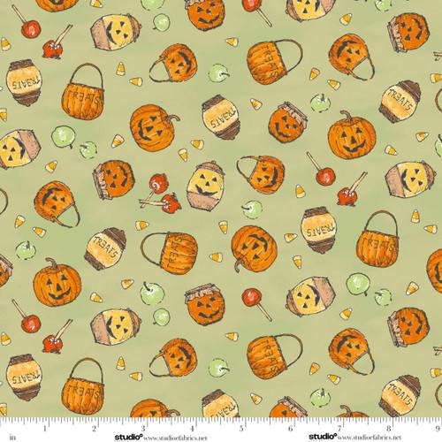 Haunted Acre Wood Pumpkins and Pots - Green