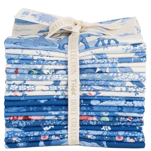 Tilda Something Blue - Fat Quarter Bundle - 20 pieces