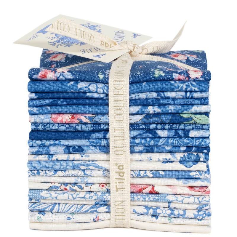 Tilda Something Blue - Fat Eight Bundle - 20 pieces