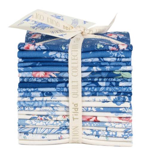 Tilda Something Blue - Fat Eight Bundle - 20 pieces