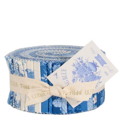 Tilda Something Blue - Fabric Roll - 2.5" strips