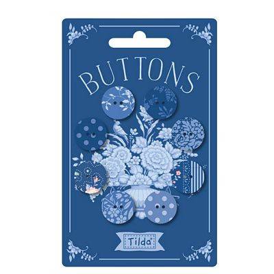 Tilda Something Blue - Dark - 20 mm Buttons