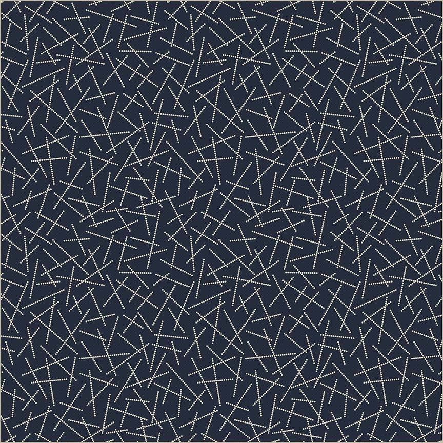 Swatch Book Dancing Dashes - Indigo