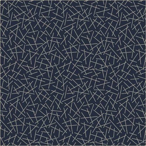 Swatch Book Dancing Dashes - Indigo