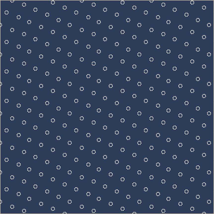 Swatch Book Daisies - Navy