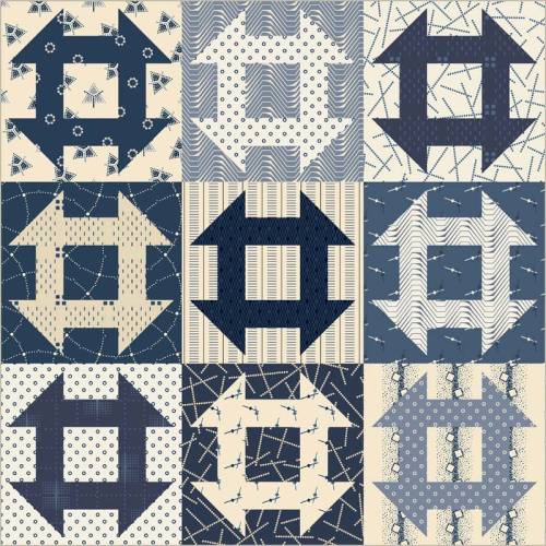 Swatch Book Churn Dash (Cheater) - Navy