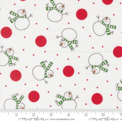 Snow Time Tossed Snowman - Winter White