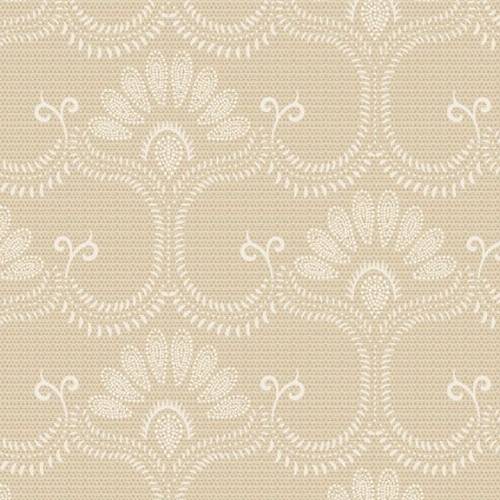 Anna B's Indigos Flower On Canvas - Beige