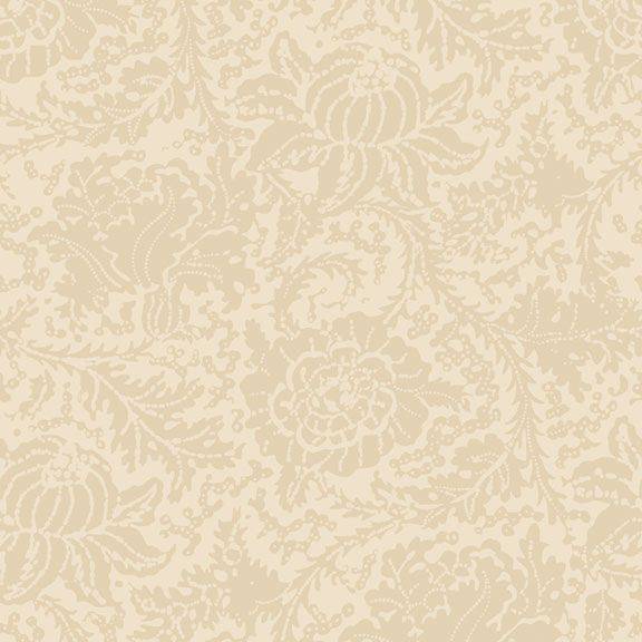 Anna B's Indigos Floral 108" Quilt Back - Cream