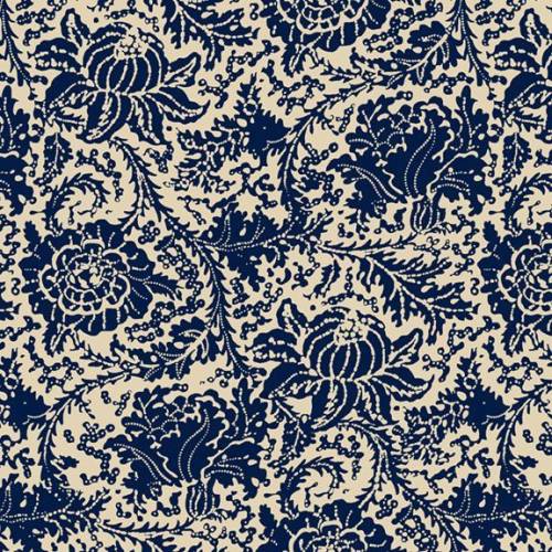 Anna B's Indigos Floral - Navy