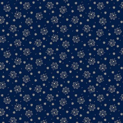 Anna B's Indigos Spikey Flowers - Navy