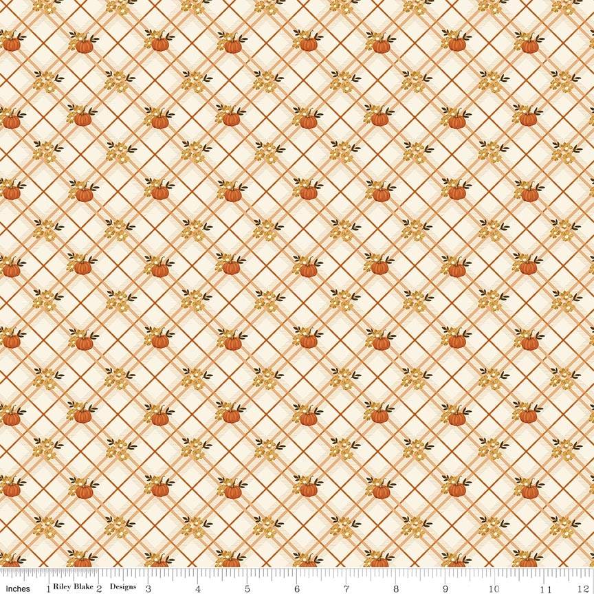 Bountiful Pumpkin Plaid Cream