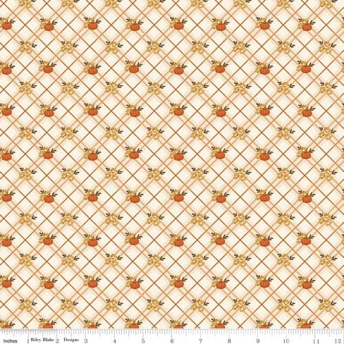 Bountiful Pumpkin Plaid Cream