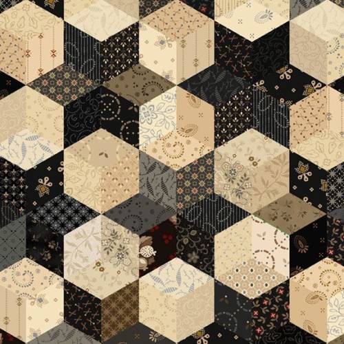 Black Sheep Cottons Stars - Black
