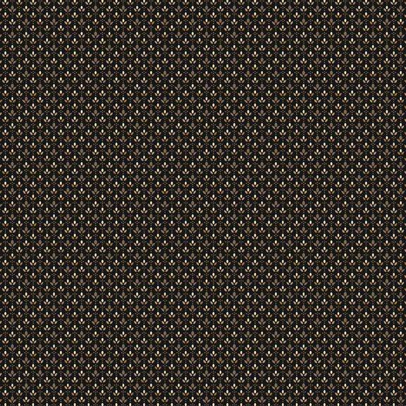 Black Sheep Cottons Flowers In A Row - Black