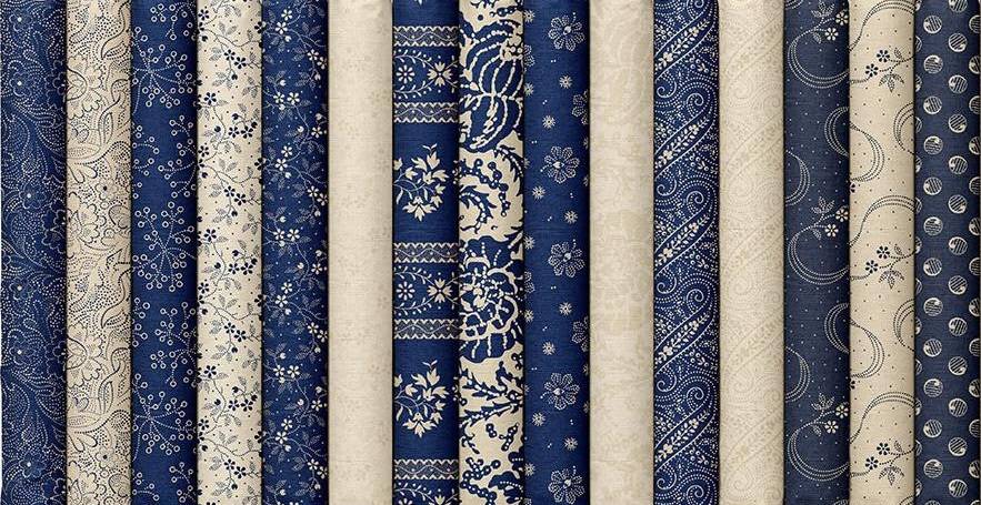 Anna B's Indigos Fabric Pack - 15 Fat Quarters