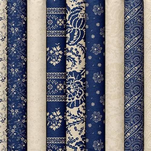 Anna B's Indigos Fabric Pack - 15 Fat Quarters