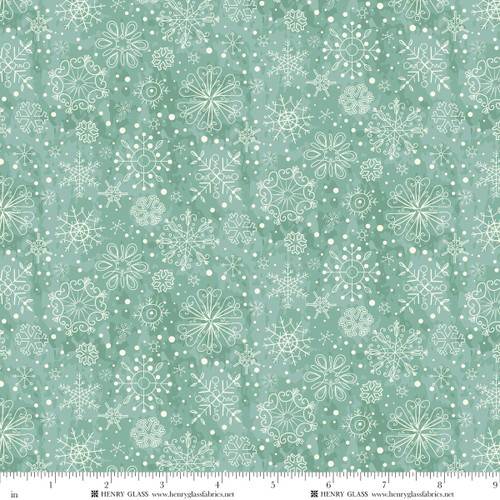Greetings at Christmastide Snowflakes - Blue