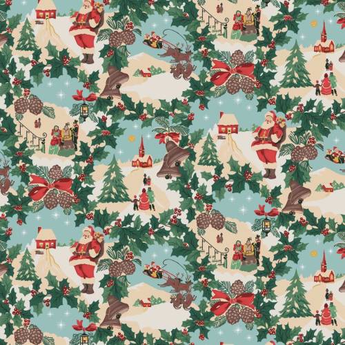 Greetings at Christmastide Santa Scenic - Multi