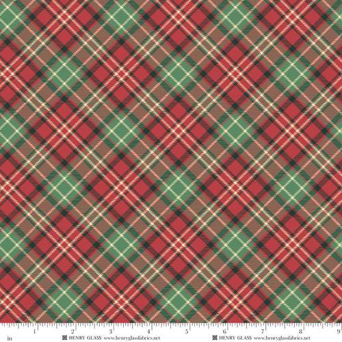 Sweet Christmas Memories Bias Plaid - Red