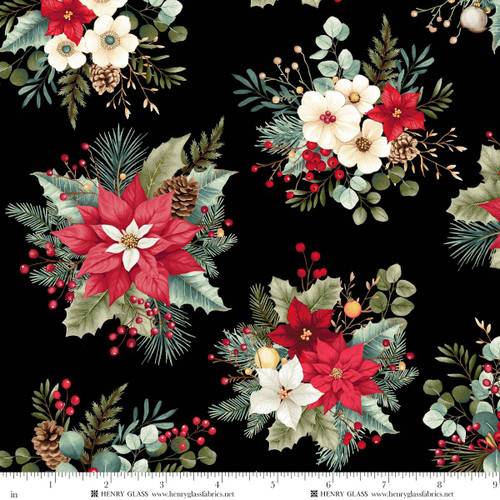 Sweet Christmas Memories Holiday Flower Toss - Black