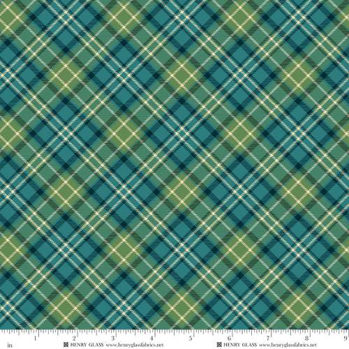 Sweet Christmas Memories Bias Plaid - Teal