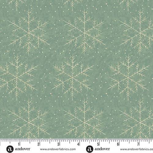 Jingle Bell Snowfall Vintage Blue