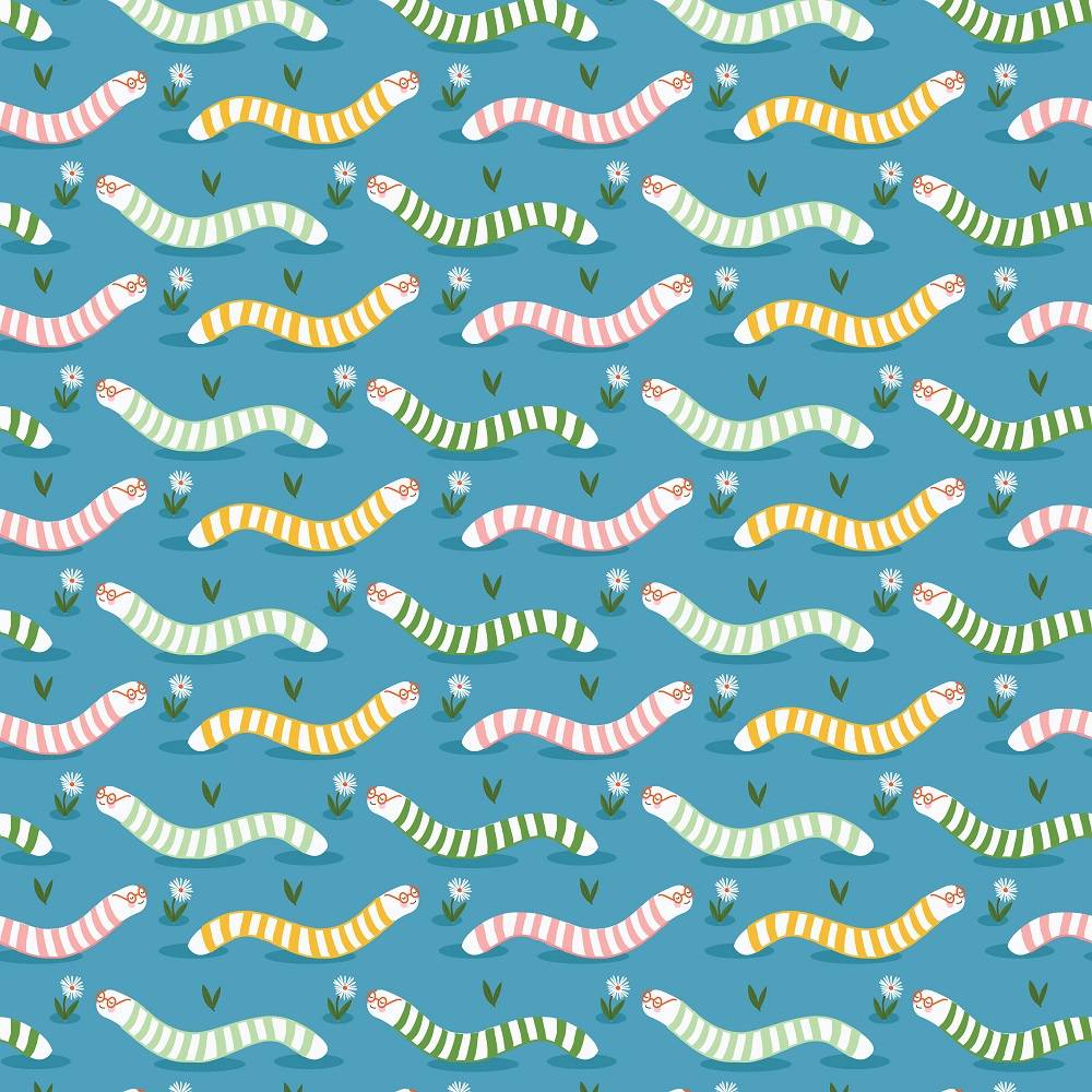 Bookworm Wise Worms - Dark Turquoise