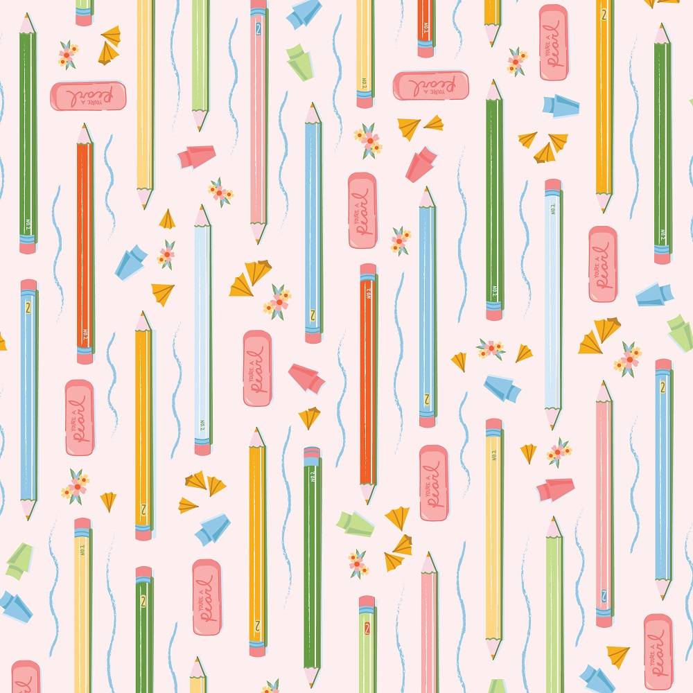 Bookworm Pencils & Pages - Blush/Multi