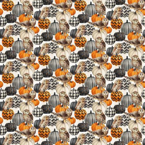 Night Owl Owl & Pumpkin - Cream/Multi