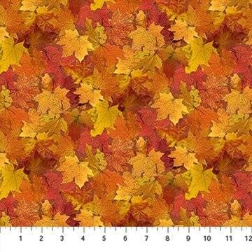 Night Owl Leaves - Orange/Multi